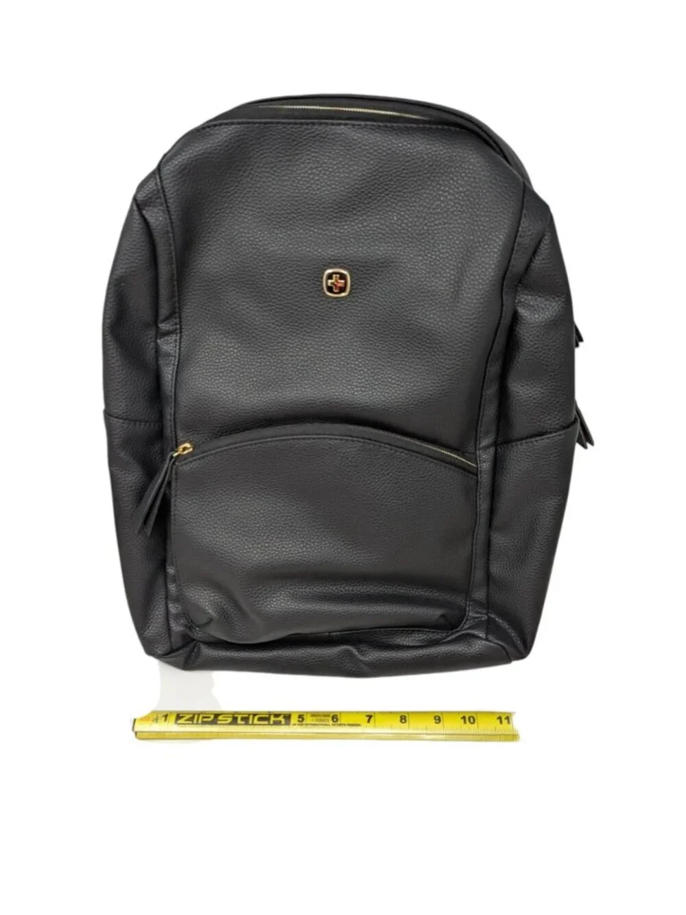 SwissGear Serenity Luxe Black Faux Leather Laptop Backpack - Small Fits 13